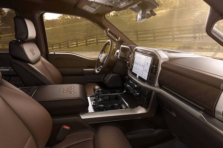 2021 Ford Super Duty truck interior
