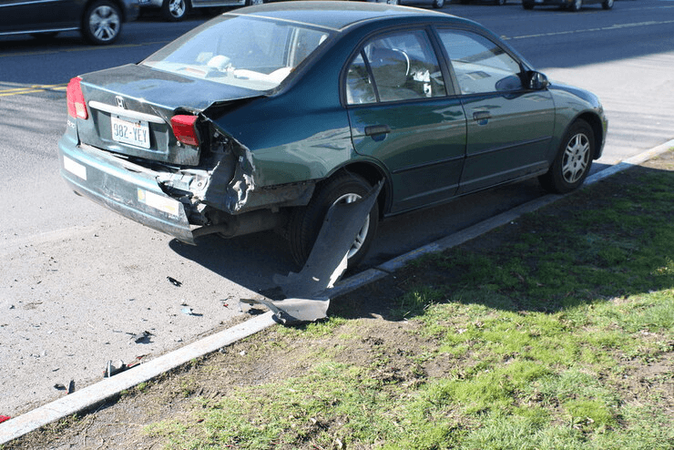 Auto body repair rear-end damage